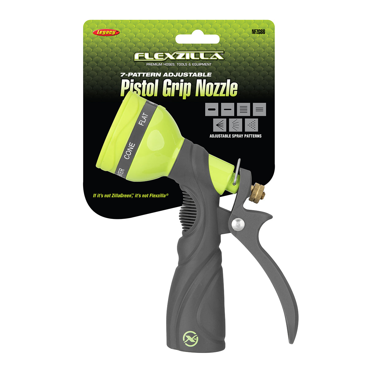 Metal 7-Pattern Adjustable Pistol Grip Garden Hose Nozzle