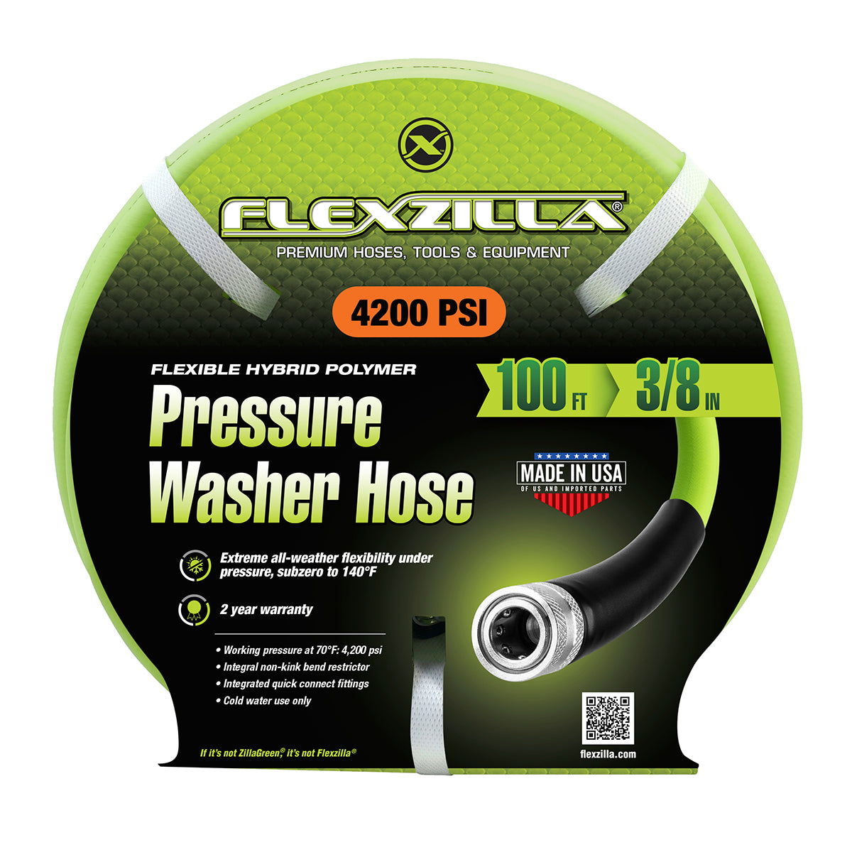 Pressure Washer Hose with Quick Connect Fittings