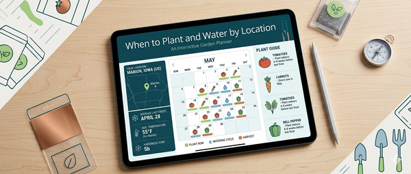 When to Plant and Water by Location: An Interactive Garden Planner