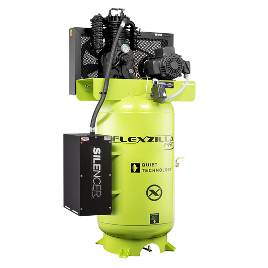 Flexzilla Pro Pressure Lube, Single Phase Stationary  Air Compressors w/Silencer
