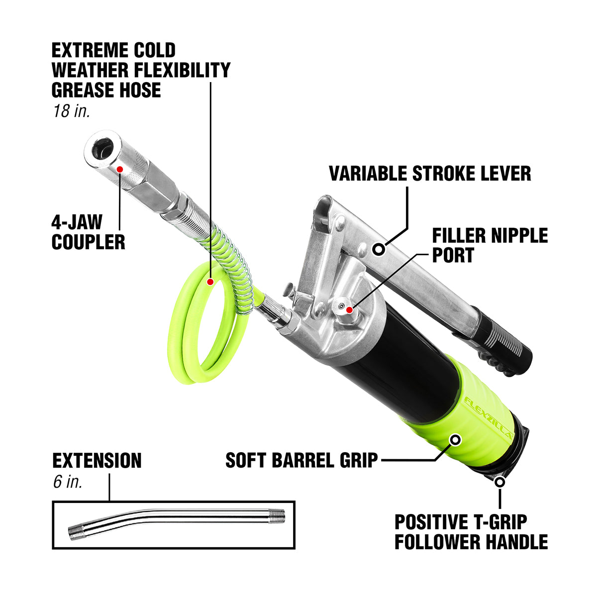 Heavy Duty Lever Action Grease Gun – Flexzilla.com
