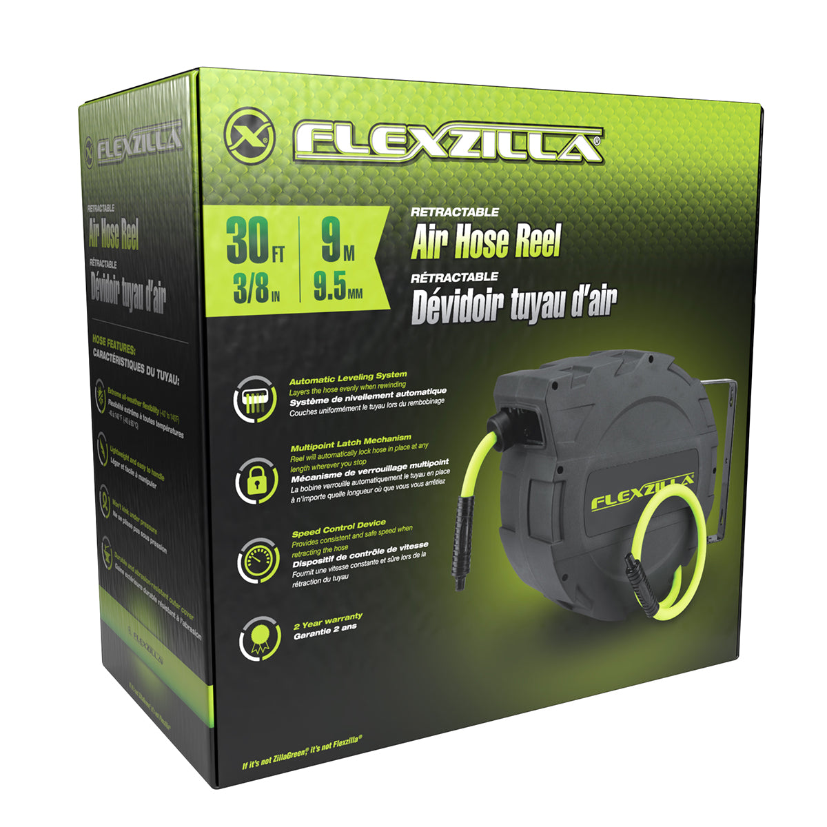Retractable Reel with Automatic Leveling System – Flexzilla